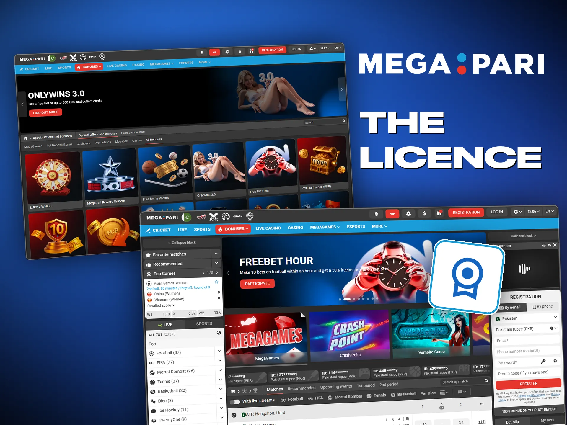 The licence comes from the Autonomous Island of Anjouan, under the Betting and Gaming Act 2005